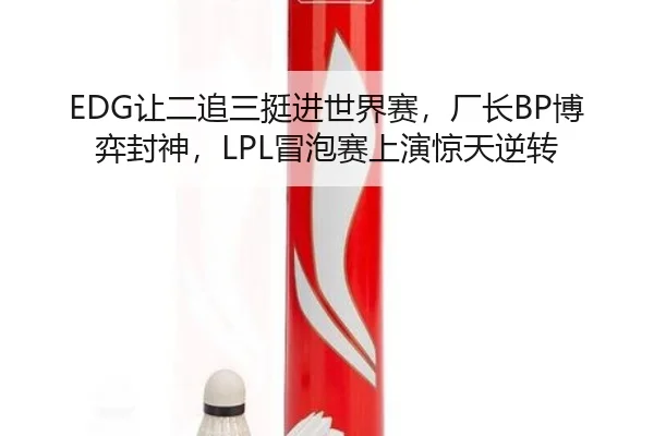 EDG让二追三挺进世界赛，厂长BP博弈封神，LPL冒泡赛上演惊天逆转